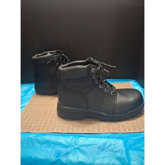 Wolverine Black Leather Mens Work Boots Size 9M - Picture 4 of 10